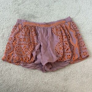 Free People Purple and Orange Shorts
